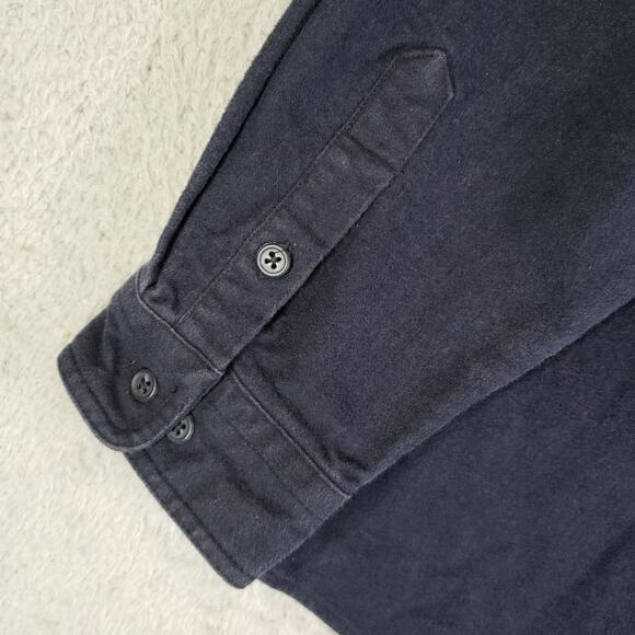 LL Bean Shirt Chamois Mens Size XLT Blue LS Button Down Flannel Vintage USA - Picture 2 of 9